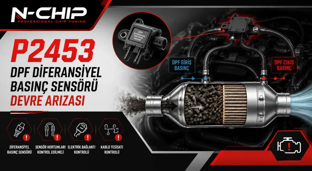 P2453 – DPF Diferansiyel Basınç Sensörü Devre Arızası